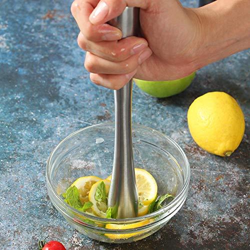 VEHHE Muddler For Cocktails 10" Stainless Steel And Mixing Spoon Drink With Bar 