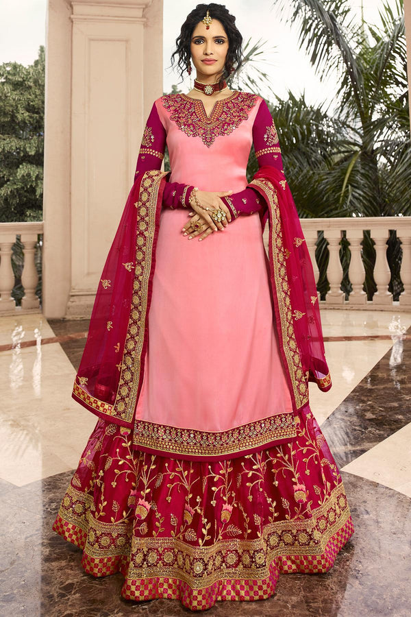 baby pink gharara