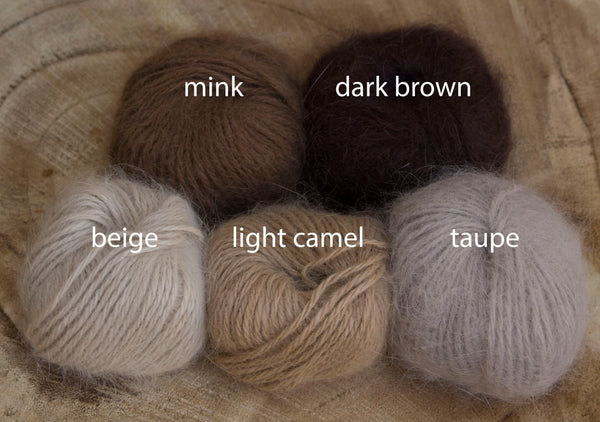 Soft Yarn DK Worsted Yarn French Angora Knitting Yarn Humanely Harvested Authentic Belangor Angora Yarn