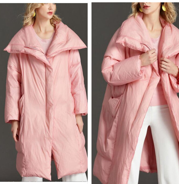 pink plus size winter coats