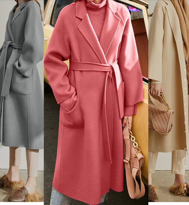 pink wool coat with hood