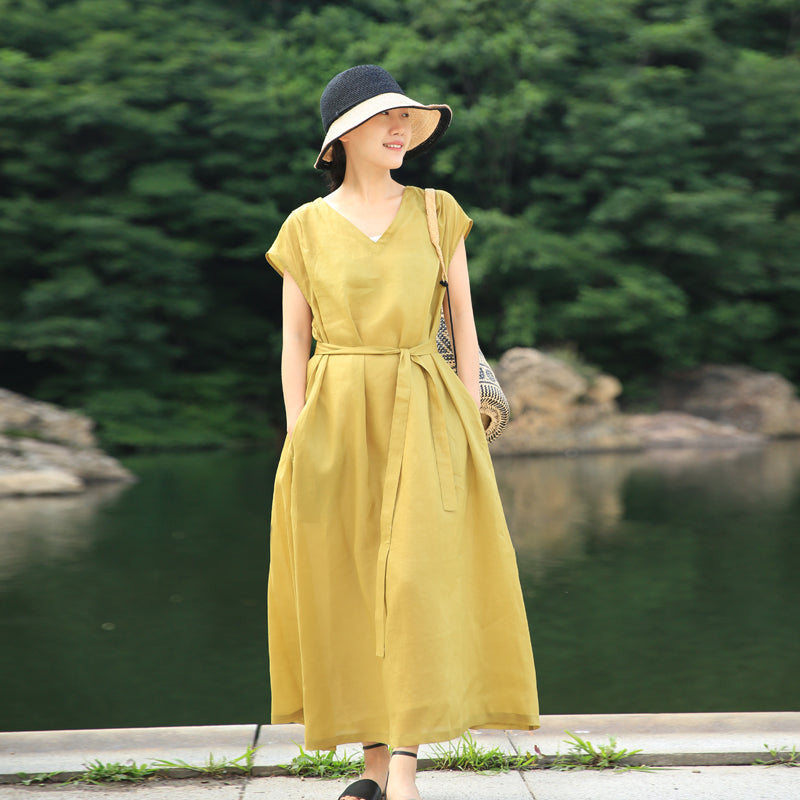 casual yellow dresses