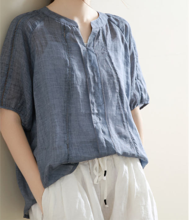 plus size womens linen tops