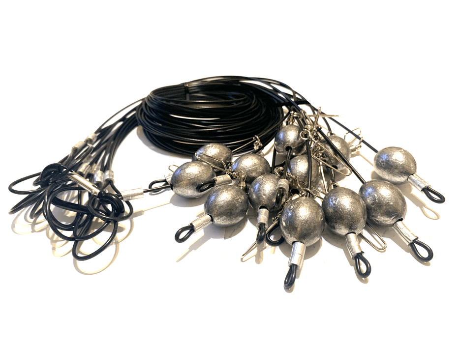 60" 6oz Black Egg Sinker Decoy Rigs 