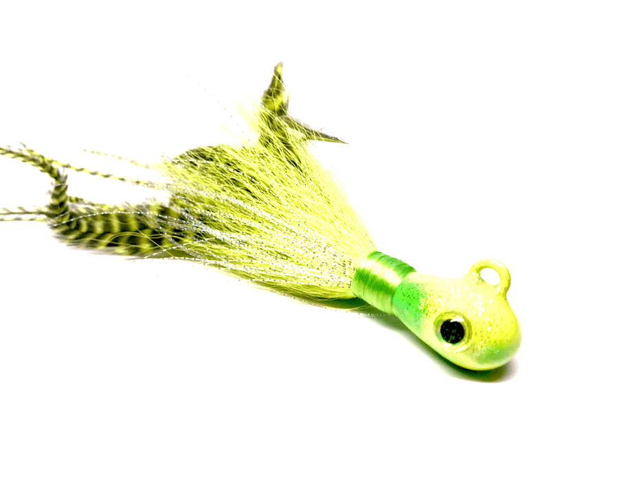 Crazy Chartreuse Bugeye Bomber Cobia Jig