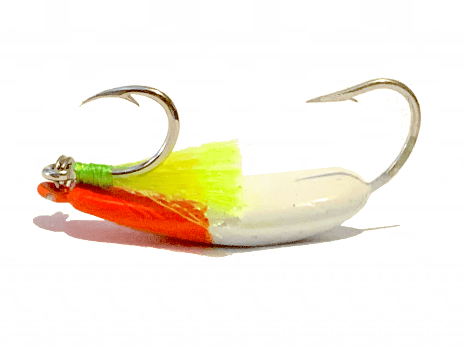 Candy Orange Pompano Jigs with Teasers - elliottenvisions