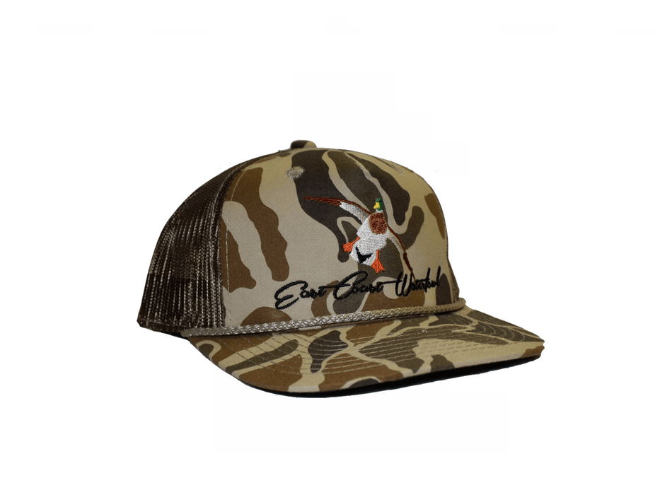 Old School Camo Mallard Trucker Snap Back | East Coast Waterfowl - elliottenvisions