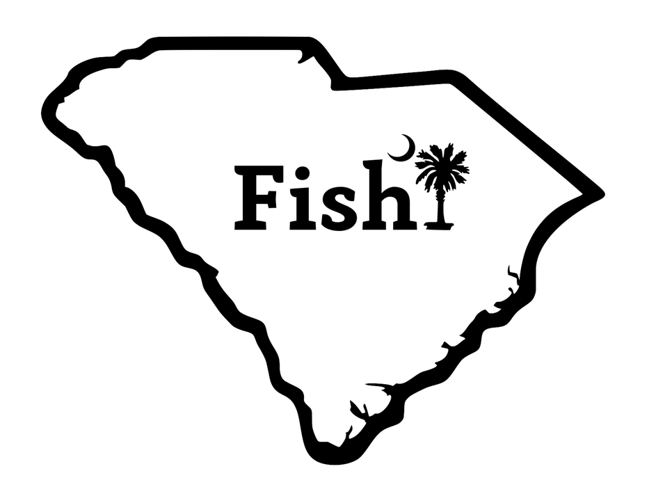Fish South Carolina Palm Decal - elliottenvisions