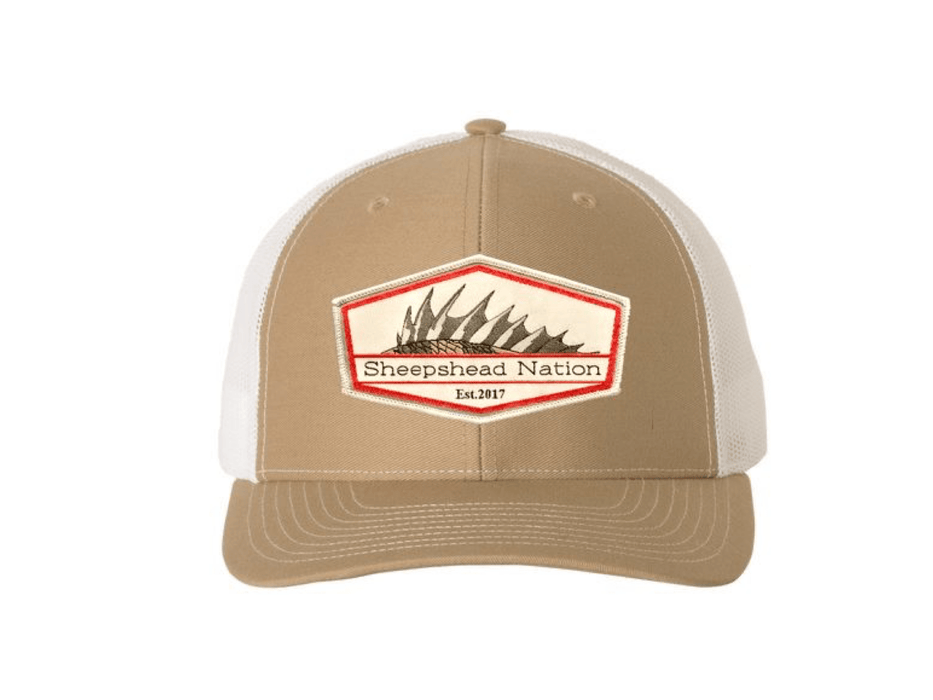 Tan / White Sheepshead Nation Hat - elliottenvisions