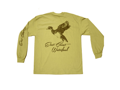 Army Green Wood Duck | East Coast Waterfowl | Long Sleeve Shirt - elliottenvisions