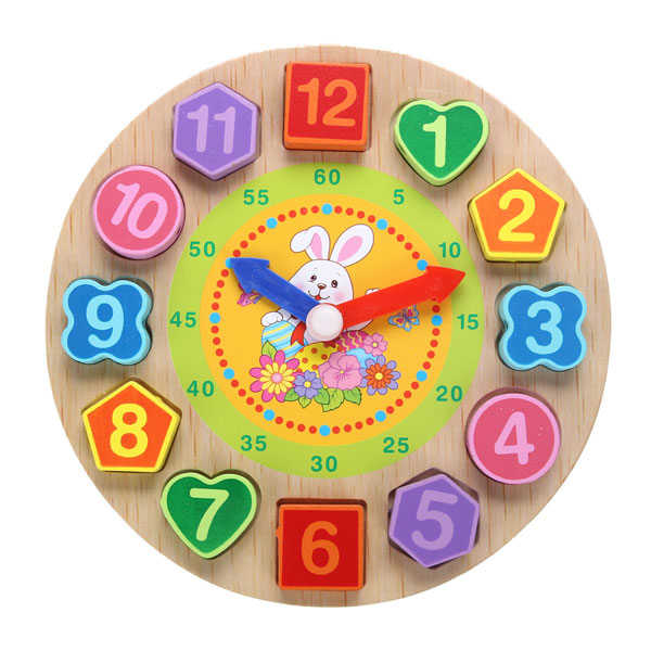 wooden learning clock