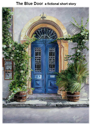 Wall Art by Theo Michael, The Blue Door Art Cafe 1900 in Larnaca Cyprus