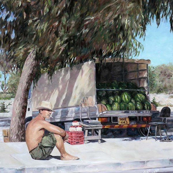 The Melon Seller, an oil painting by Theo Michael