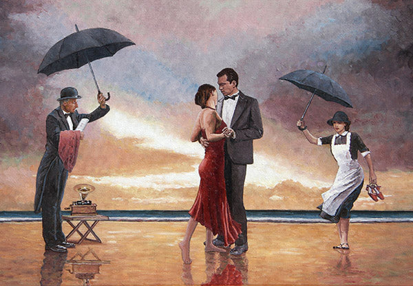 Homage to the Singing Butler, a painting inspired by Jack Vettriano