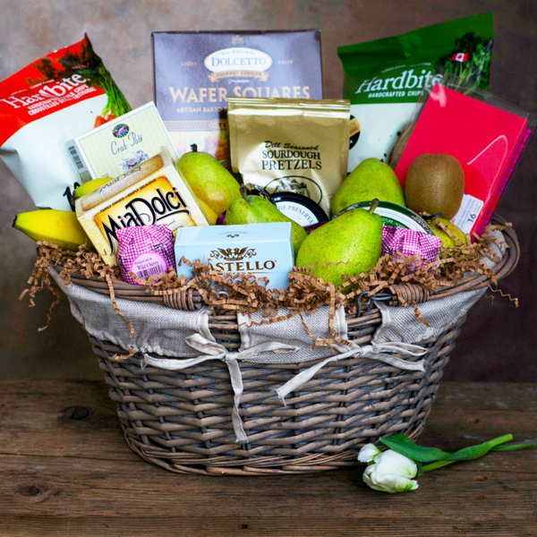 Savory Treats Gift Baskets Vancouver, Cookies and Fruits Gift Baskets