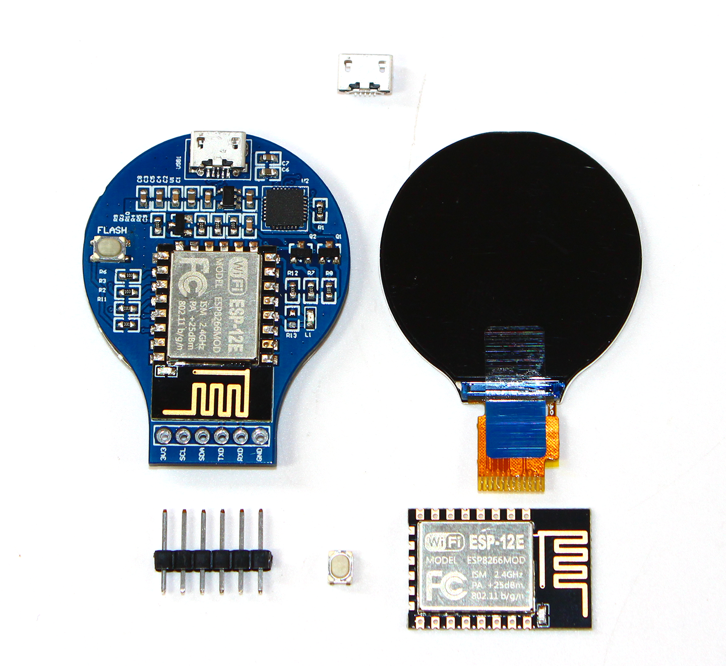 Roundy Round Lcd Board Based On Rp2040esp 12e Sb Components Sb Components Ltd 5023