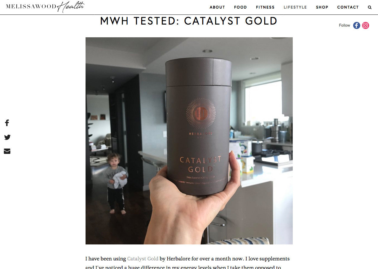 Melissa Wood Health: MWH TESTED: CATALYST GOLD