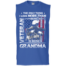 Military T-Shirt "I Love Being a Grandma Veteran" - Front-TShirt-General-Veterans Nation