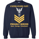 Navy Dental Technician Navy DT E-6 Rating Badges Proudly Served T-Shirt For Men On Front