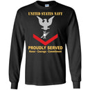 Navy Legalman Navy LN E-4 Rating Badges Proudly Served T-Shirt For Men On Front