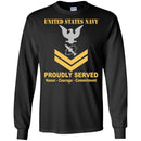 Navy Missile Technician Navy MT E-5 Rating Badges Proudly Served T-Shirt For Men On Front