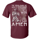 The Devil Saw Me With My Head Down Amen Veteran T Shirt Men Back T Shirts