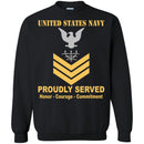 Navy Ocean Systems Technician Navy OT E-6 Rating Badges Proudly Served T-Shirt For Men On Front