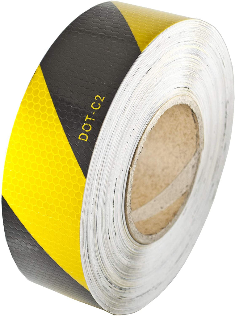 Self-Adhesive Hazard Tape 2 inch DOT Tape for Trailers,Yellow ORYOUGO Reflective Safety Warning Tape,Tape High Intensity Grade