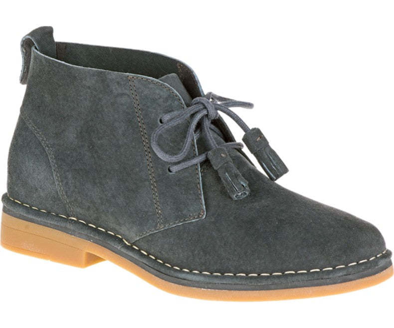 dark grey suede booties