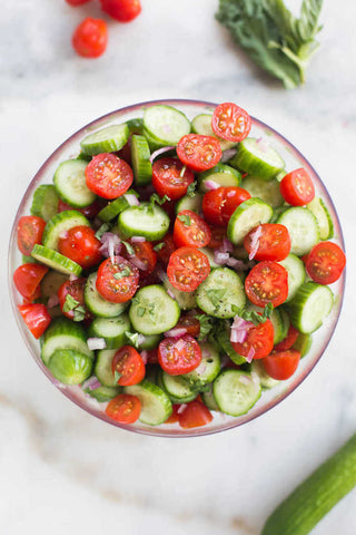 Tomato and cucumber salad | The Smile Blog | TheWhiteningStore.com