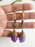 Purple Gina Earring