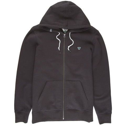 VISSLA GROUND SWELL ZIP HOODIE - BLACK