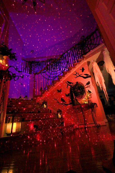 Indoor halloween red laser light projectors