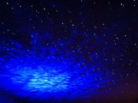 BlissLights Starfield Projector on ceiling at wedding