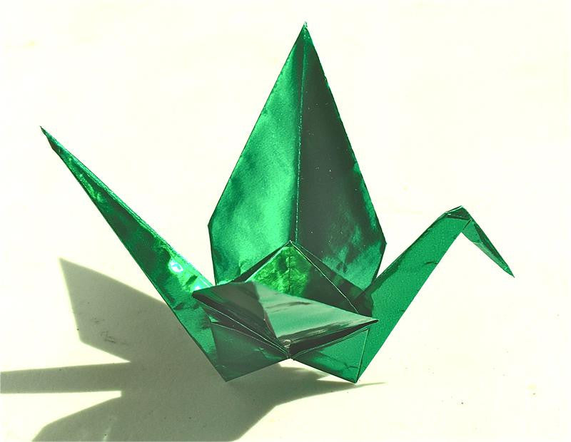Green Foil Origami Paper Paper Tree The Origami Store