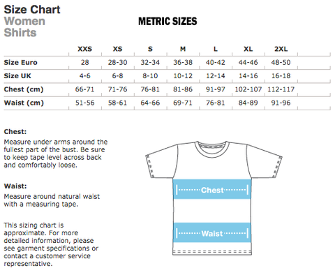 Women's Luke&Lynn T-Shirt Metric Sizes