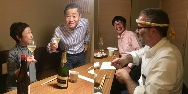 Celebrating with Uneno-san