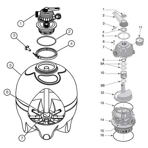 Onga Pantera Sand Filter Parts