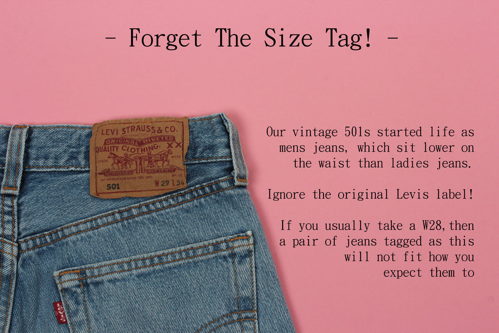 Vintage Levi's 501s Size Guide For Gals 