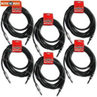 STRUKTURE PATCH CABLES 6-PACK 3' FOOT 1/4 MONO GUITAR INSTRUMENT PATCH CABLE CORD STRUKTURE ABS