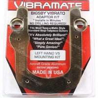VIBRAMATE BIGSBY VIBRATOS & MOUNTS Vibramate V5 LEFT Hand GOLD Les Paul SG Mount Kit Bigsby B5 Tremolo Gibson NEW