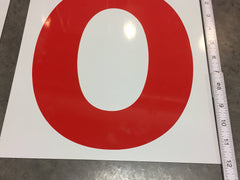 RESERVED FOR OLGA - Vintage Metal Gas Station Sign Numbers, Red White, Double Sided, Lucky Number 12" Sign - Metal - Wall Hanging ~ 170418