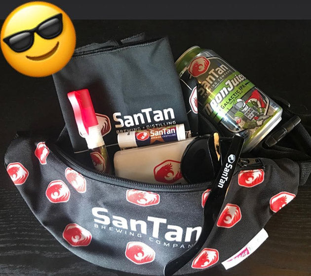 Custom Fanny Packs at a trade show