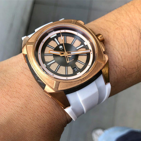 Talos Rosegold on White Rubber