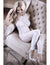 Sheer Fantasy Floral Footless Body Stocking with Keyhole Back- Front