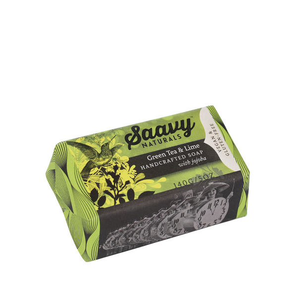 Natural And Organic Bar Soap Green Tea And Lime Saavy Naturals