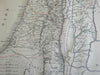 Holy Land Palestine Israel Twelve Tribes Jerusalem 1842 Lapie large folio map