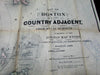 Boston Massachusetts city maps 1889 Damrell Upham rare antique fldg. pocket maps