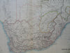 South Africa Cape Colony Orange Free State 1890 scarce folio Scribner-Black map
