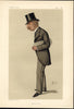 John Slagg Member Parliament Caricature 1884 antique color lithograph print